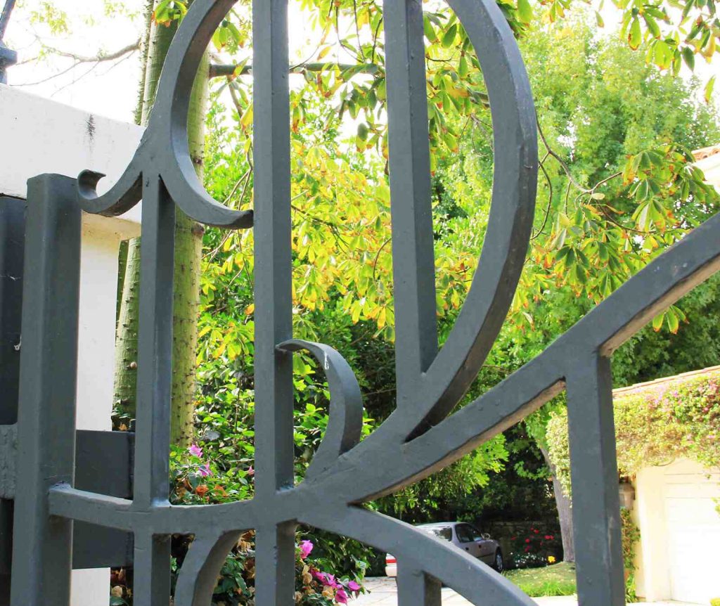 Close up of steel gate