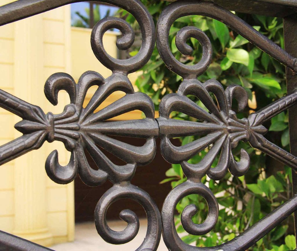 Intricate hand forged wrought iron