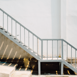 safety stair handrail custom design for a commercial facility in Venice
