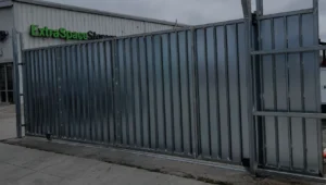 Aluminum and Steel framed Sliding Gate for Commercial property