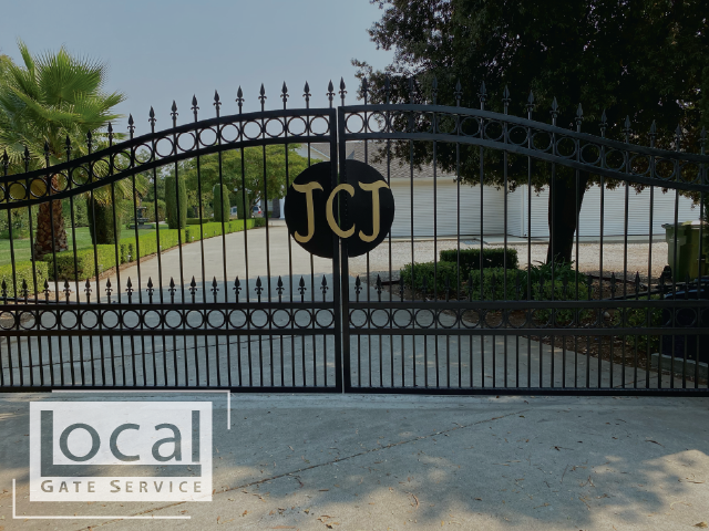 Metal Laser Cut Design Detail for a Metal Framed Driveway Gate