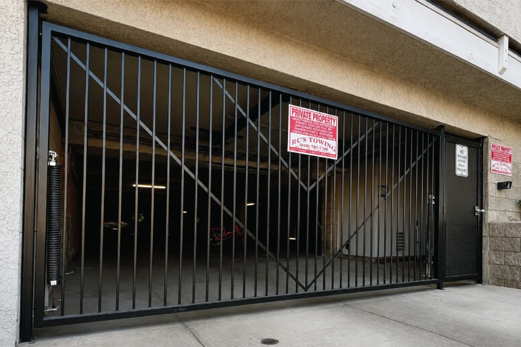 custom-commercial-gate-installation-overhead-operator-automated