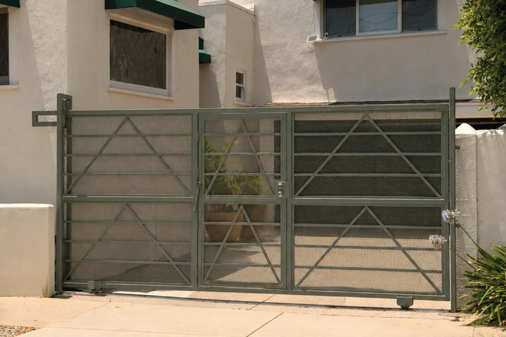 built-in-pedestrian -gate-in-a-driveway-gate