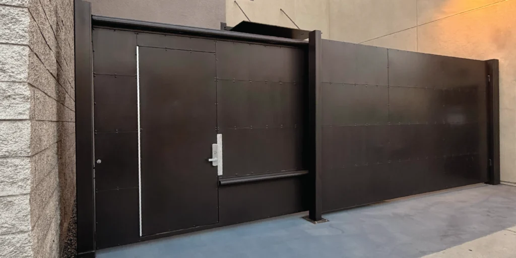 cantilever built- in pedestrian gate